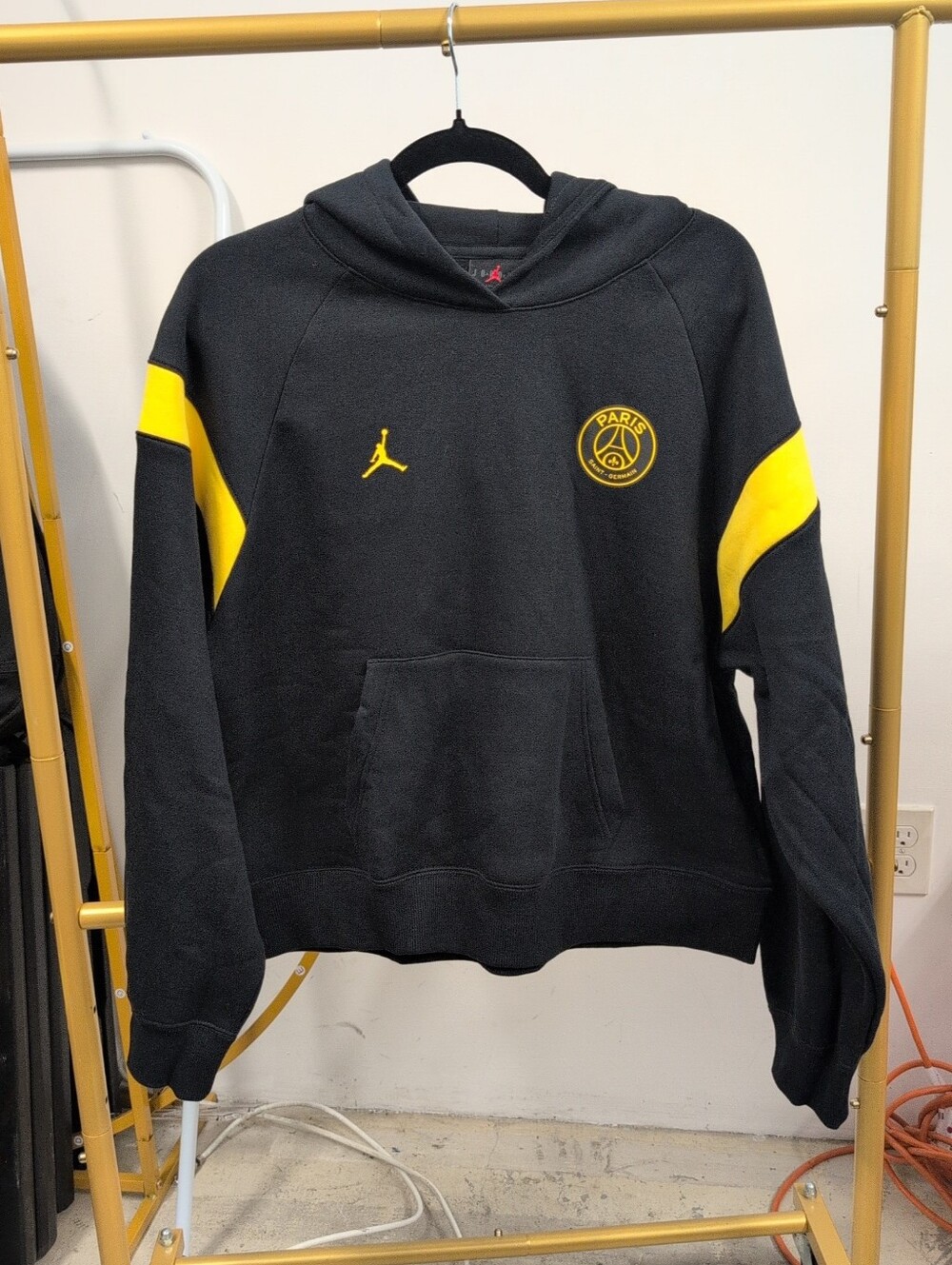 Jordan Brand x Paris Saint-Germain women's fleece hoodie Black Size Small NWT